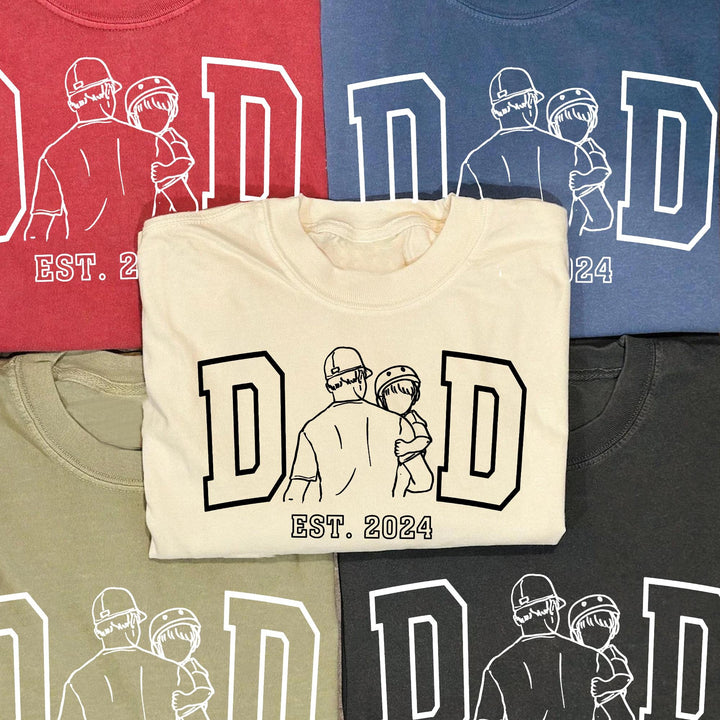 Sweat-shirt imprimé photo papa/papy, cadeau fête des pères