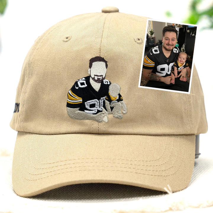 Chapeau brodé personnalisé en couleur pour PAPA, cadeau de fête des pères