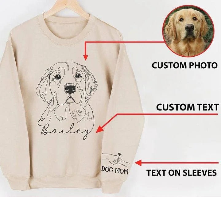 Sweat à capuche personnalisé avec photo d'animal de compagnie, sweat-shirt à capuche personnalisé pour chien