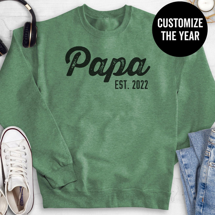 Sweat-shirt imprimé texte papa/papy, cadeau fête des pères