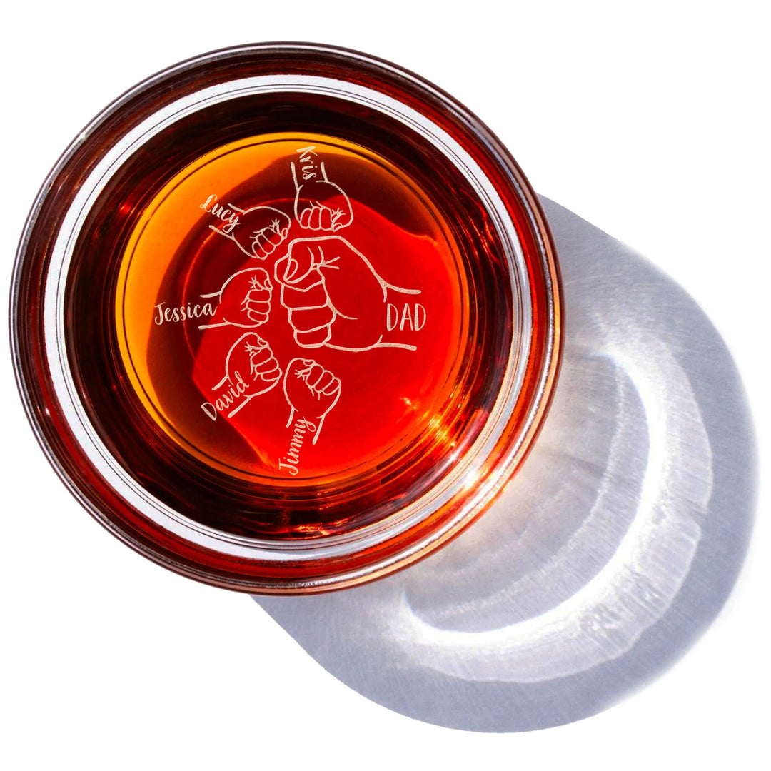 Verres à whisky personnalisés pour la fête des pères – Nom de l'enfant personnalisé sur verre à whisky