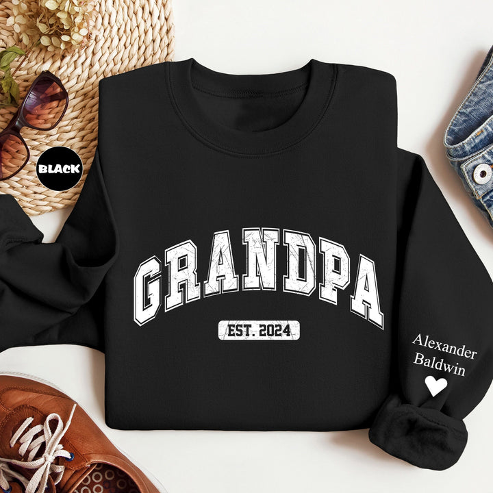 Sweat-shirt imprimé texte papa/papy/dad, cadeau fête des pères