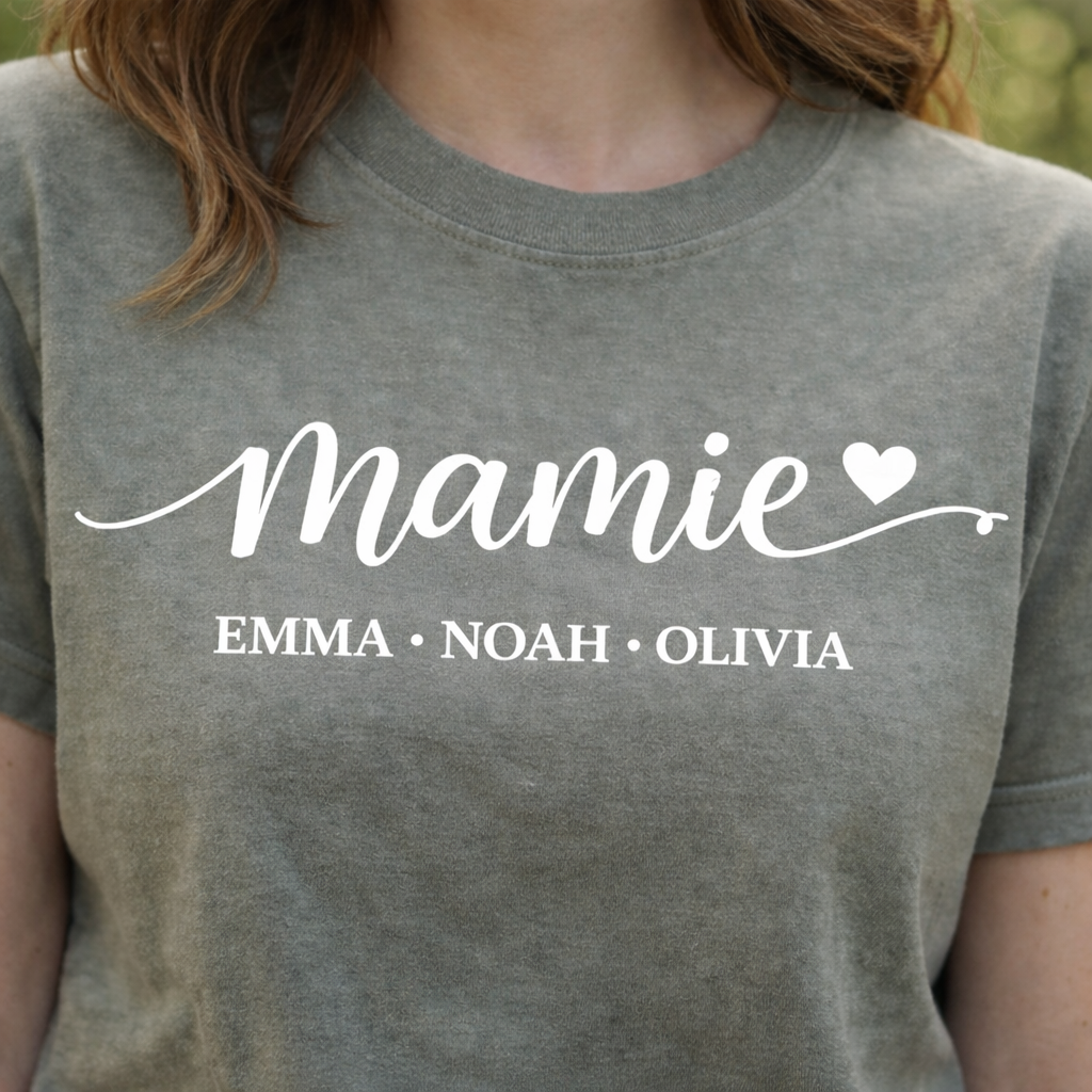 Sweat-shirt pour maman avec prénoms de ses enfants – personnalisé et imprimé à chaud