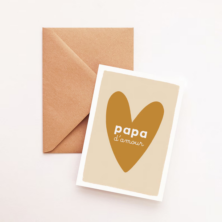 Carte Coeur Amour Papa - Fête des Pères
