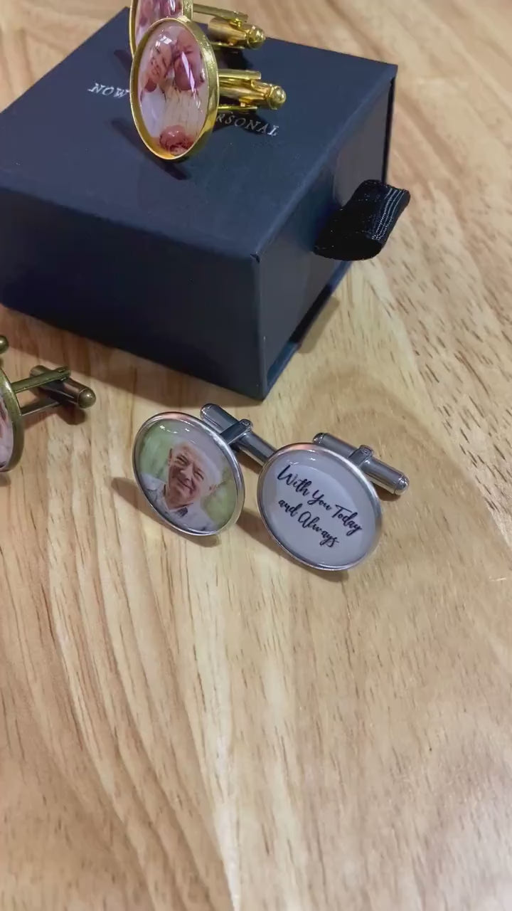 Boutons de manchette personnalisés - Je t'aime d'abord - Cadeau pour papa
