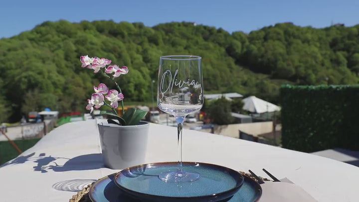 Verre à vin rouge Bordeaux gravé personnalisé - Cadeau fête des pères