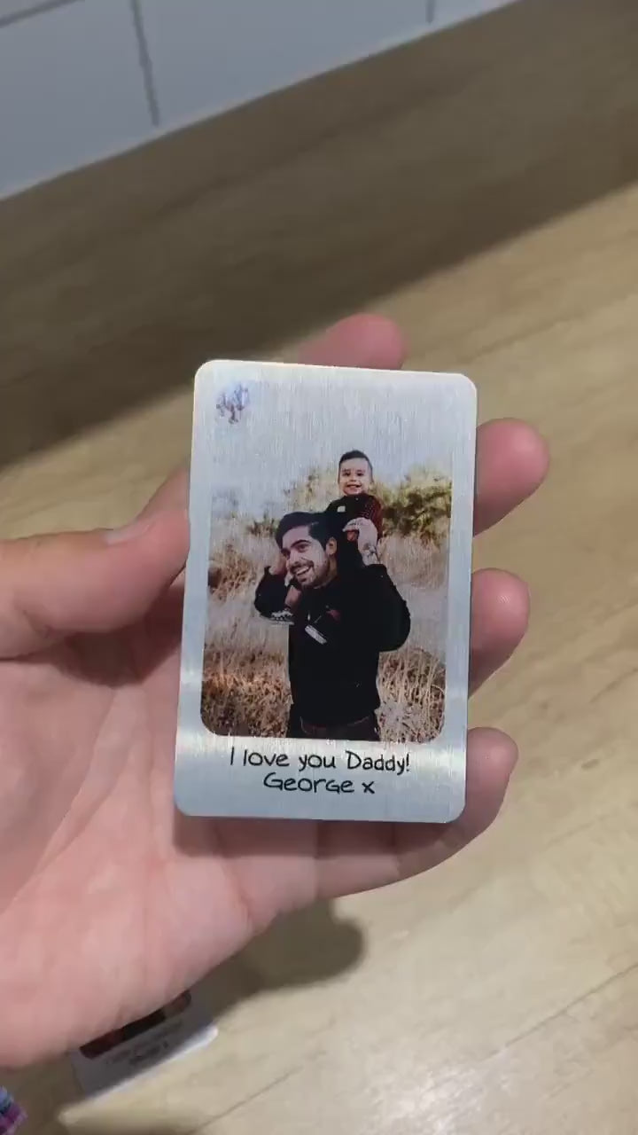 Carte photo personnalisée pour papa