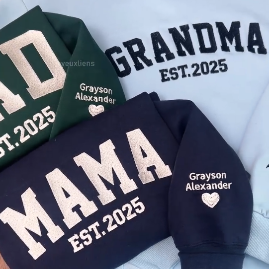 Sweatshirt Brodé - Cadeau Parfait pour PAPA/MAMAN