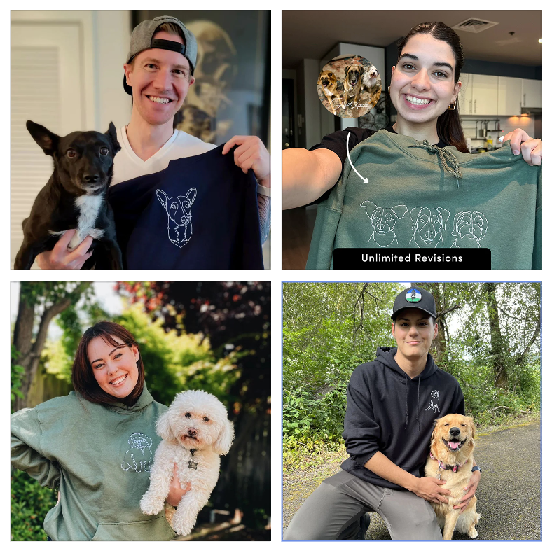 Sweatshirt à capuche brodé personnalisé pour des animaux de compagnie