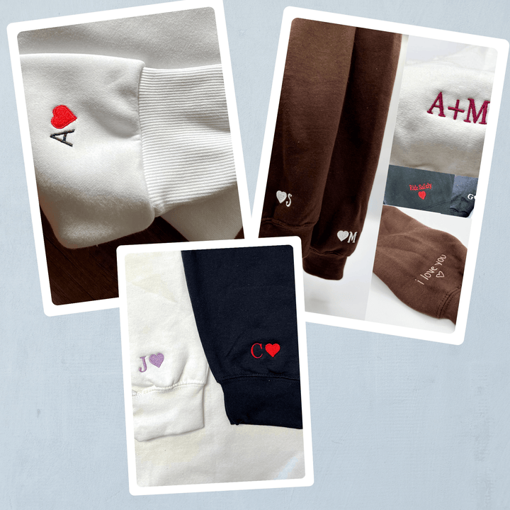 Sweats brodés personnalisés pour couples
