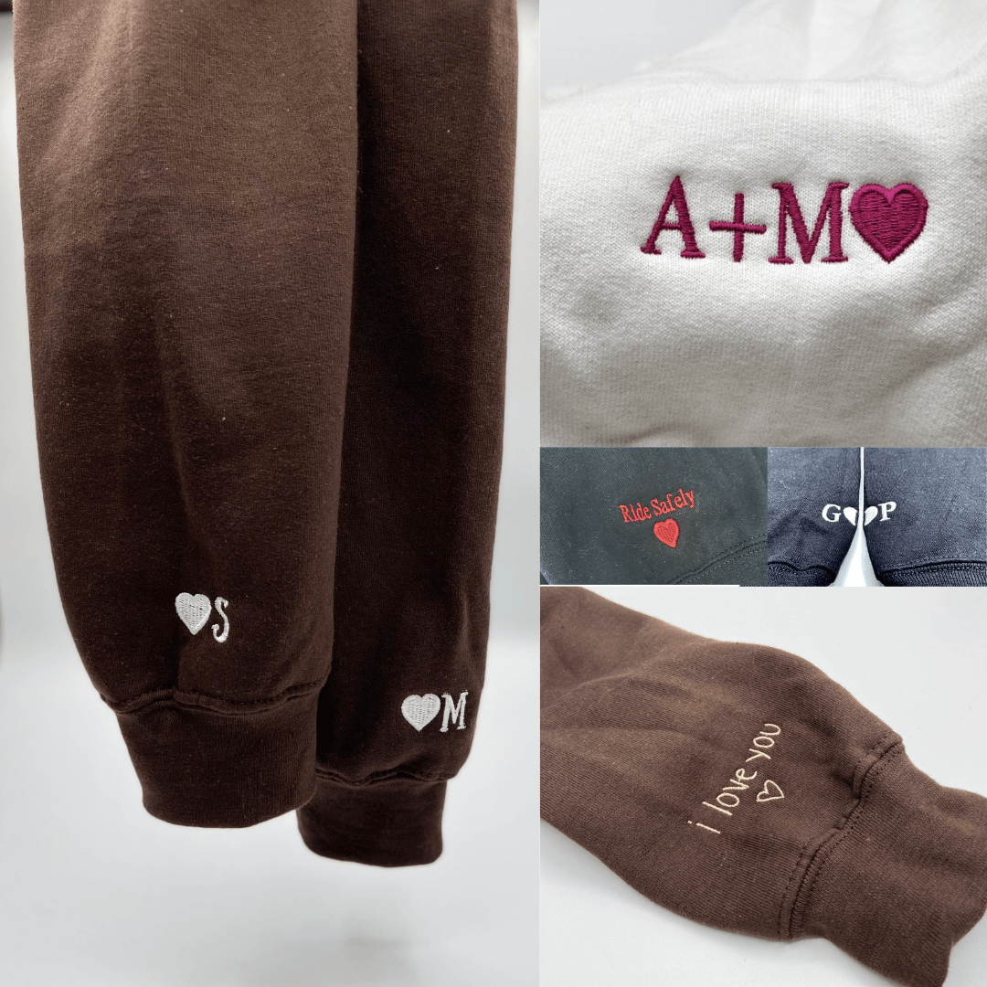 Sweats brodés personnalisés pour couples