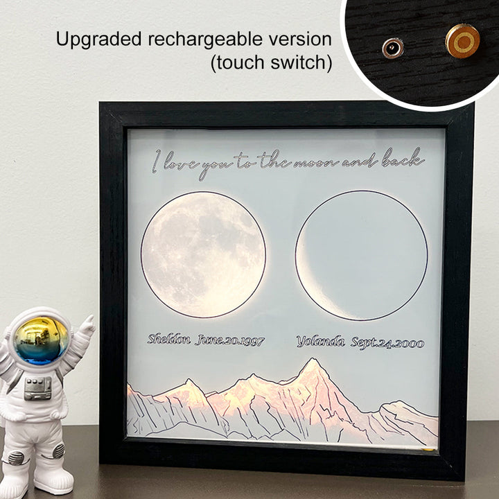 🌔Lampe LED personnalisée, phases lunaires en boîte