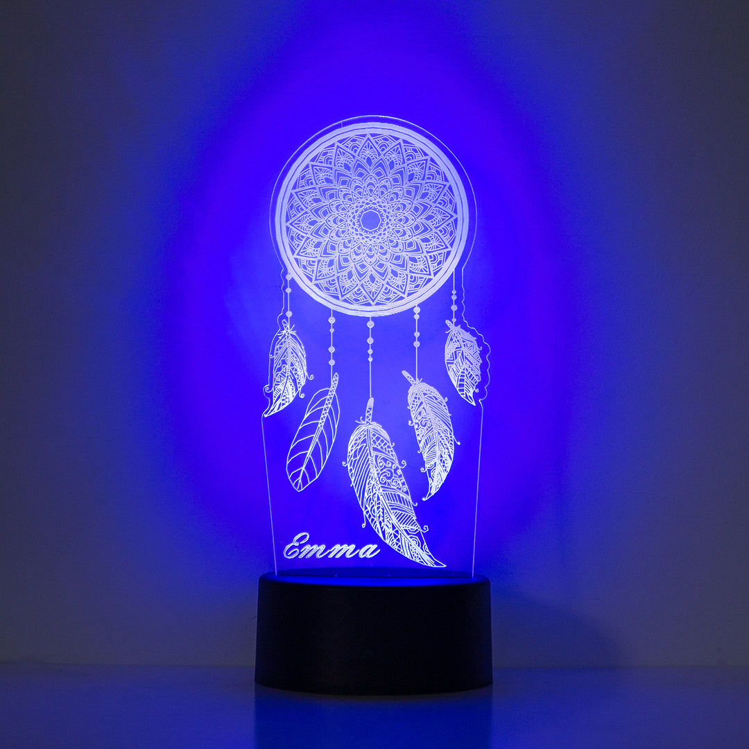 Lampe de chevet Attrape-rêves LED Lumières coloréese personnalisée