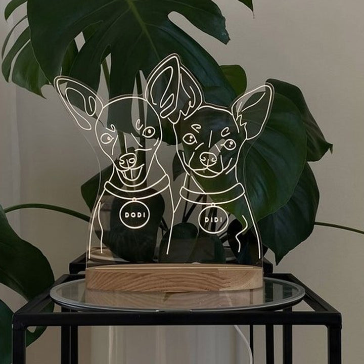 Portrait de lampe à LED de votre animal de compagnie
