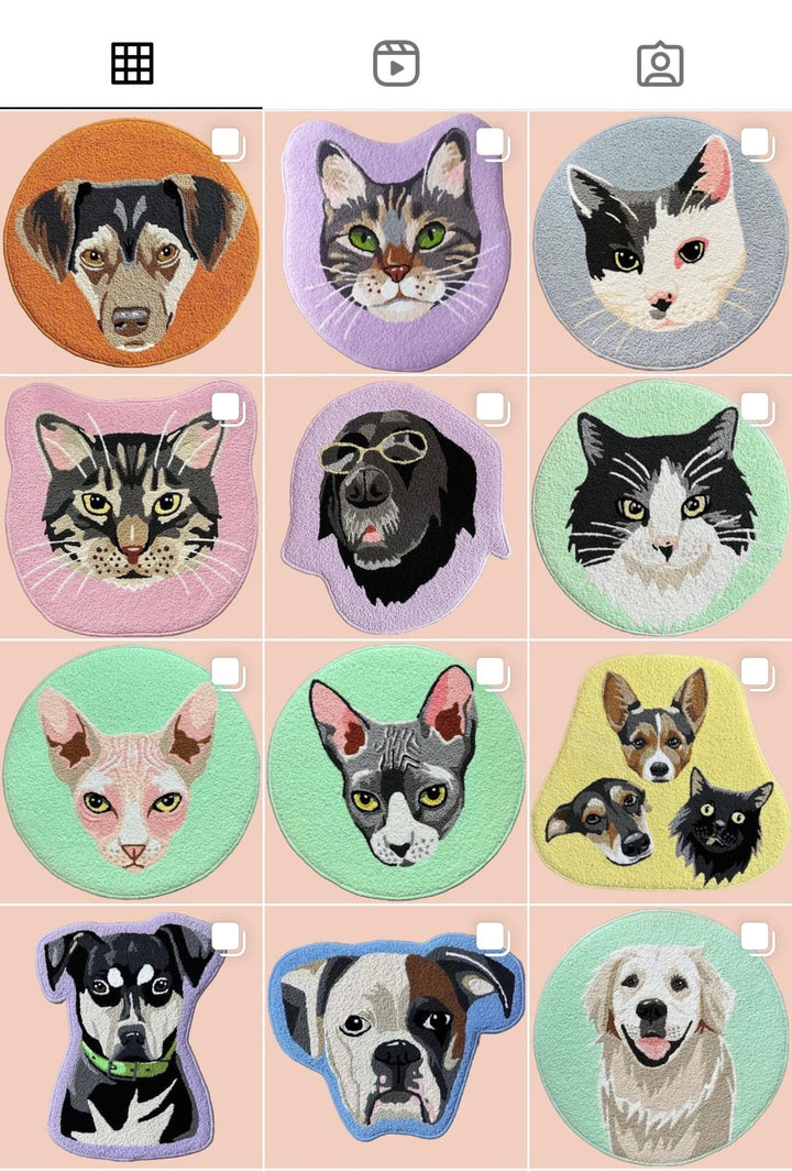 Tapis pour animaux de compagnie dessin animé personnalisé