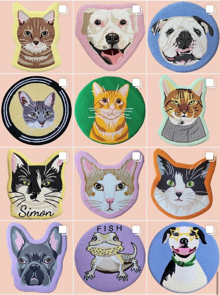 Tapis pour animaux de compagnie dessin animé personnalisé