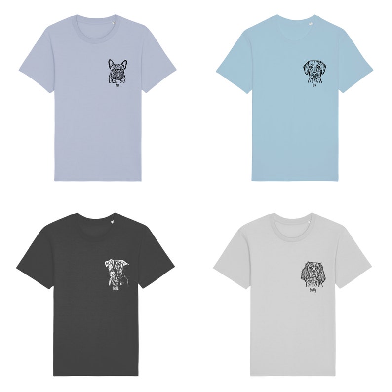 T-shirt  personnalisé de portrait d’animal de compagnie