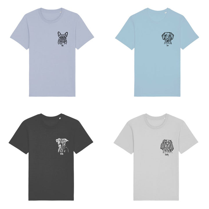 T-shirt  personnalisé de portrait d’animal de compagnie
