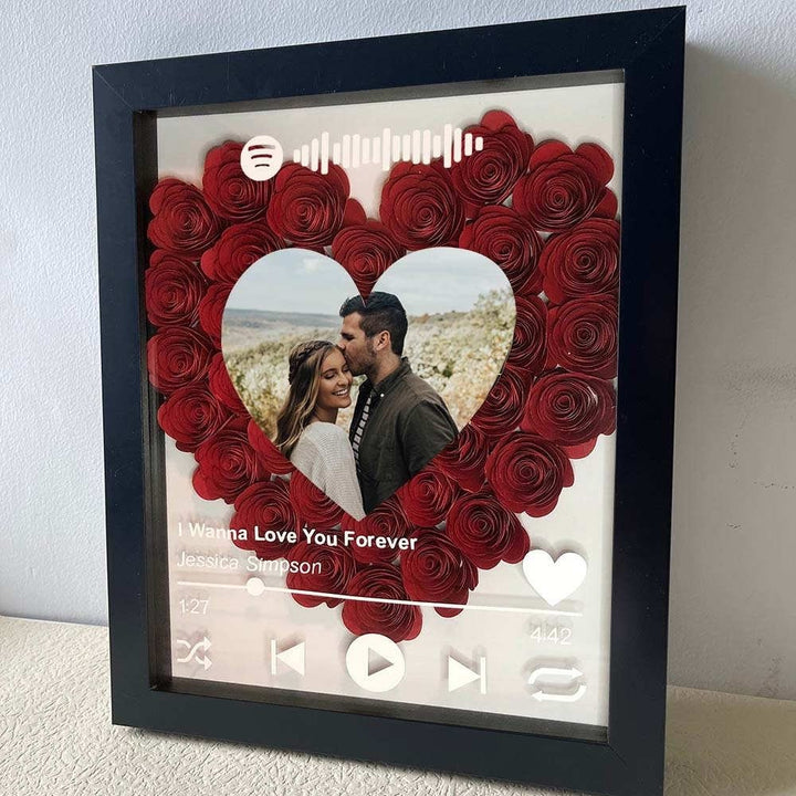Boîte à fleurs personnalisée avec photos pour le souvenir et la Saint-Valentin