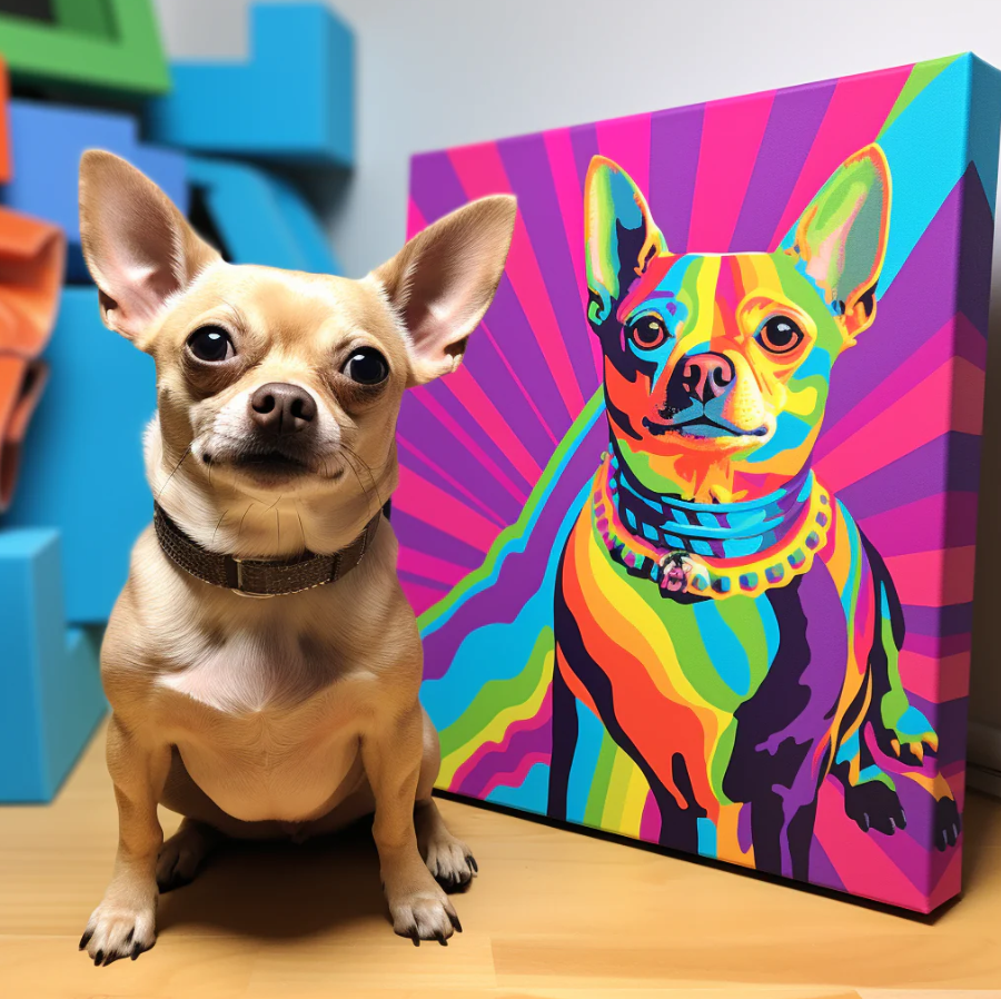 Portrait d'art pop