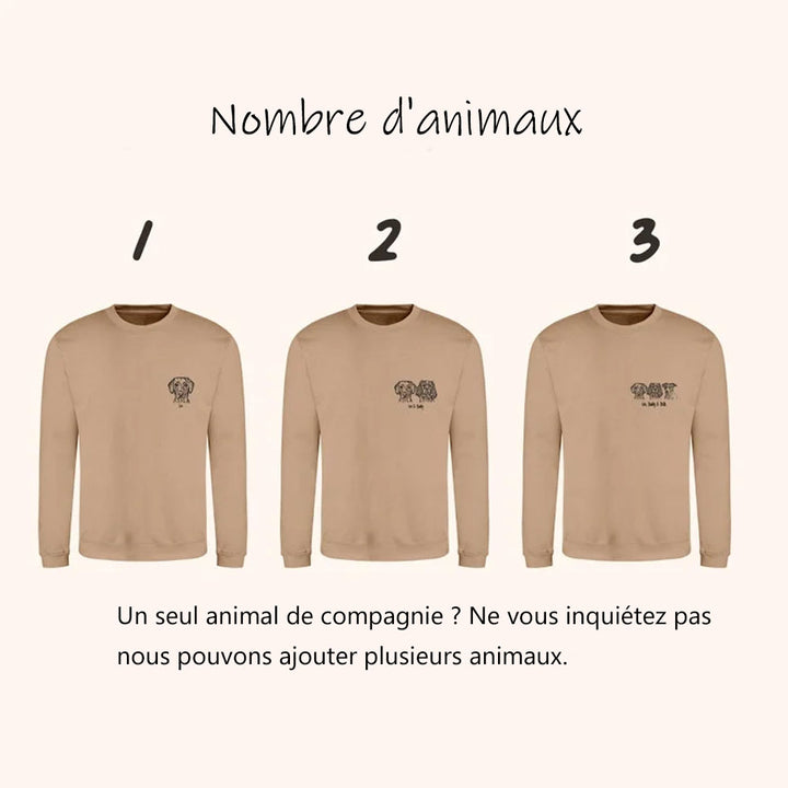 T-shirt  personnalisé de portrait d’animal de compagnie