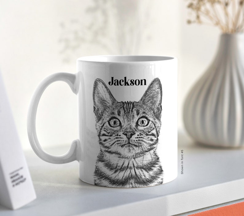 Mug de croquis de portrait d’animal de compagnie