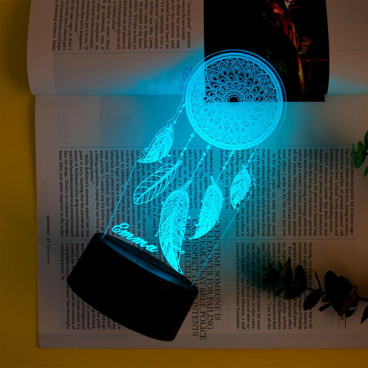 Lampe de chevet Attrape-rêves LED Lumières coloréese personnalisée