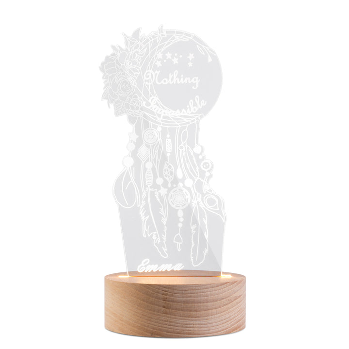 Lampe de chevet Attrape-rêves LED Lumières coloréese personnalisée