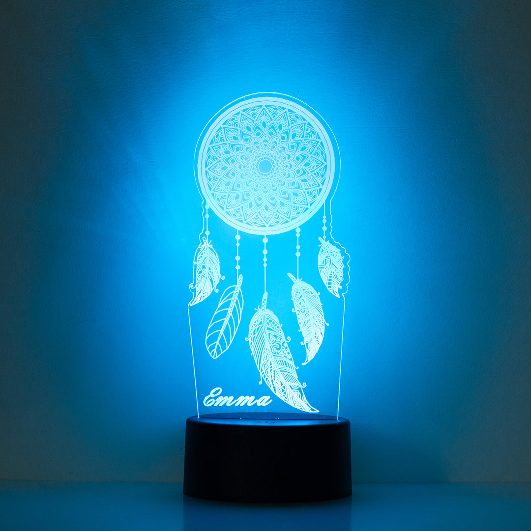 Lampe de chevet Attrape-rêves LED Lumières coloréese personnalisée