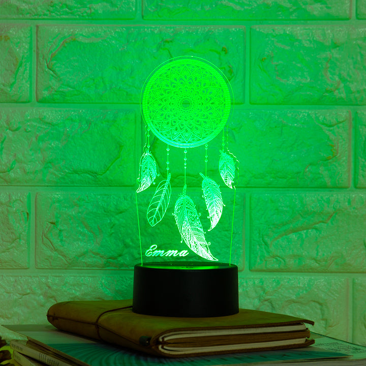 Lampe de chevet Attrape-rêves LED Lumières coloréese personnalisée