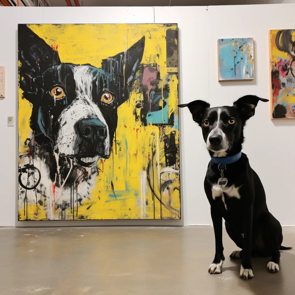 Portrait Basquiat - 'Graffiti jaune'