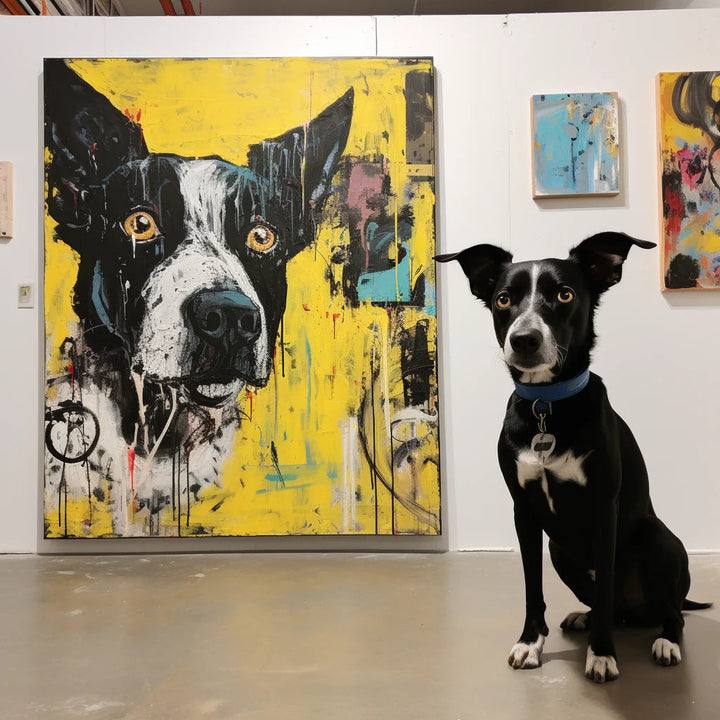 Portrait Basquiat - 'Graffiti jaune'