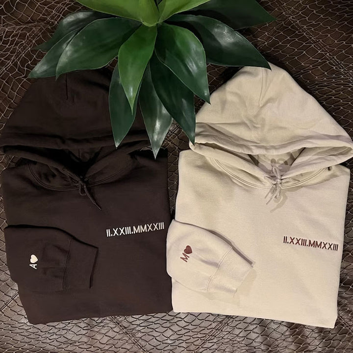 Sweat Rétro Personnalisé Chiffres romains Brodés