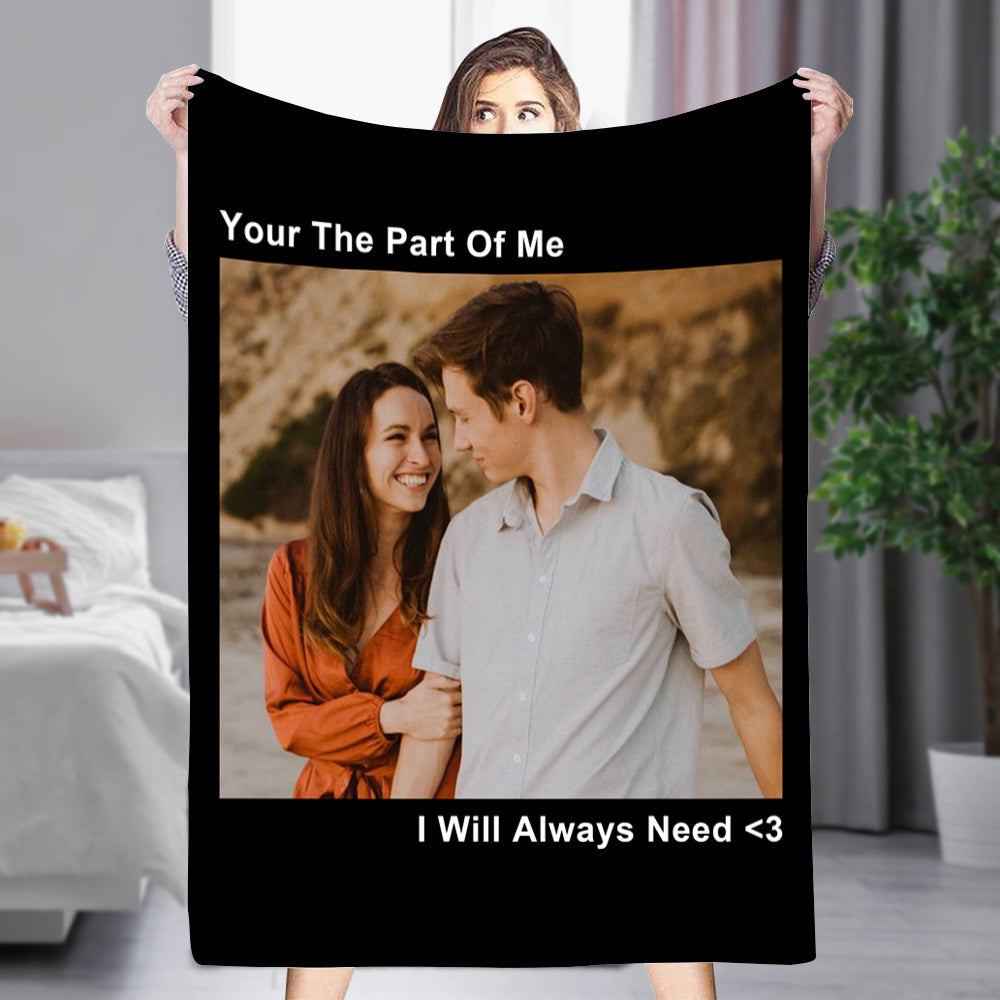 Couverture polaire personnalisée, cadeau pour famille/couple