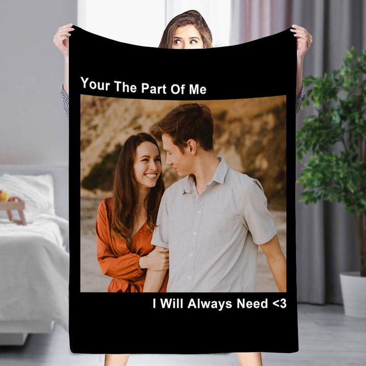 Couverture polaire personnalisée, cadeau pour famille/couple