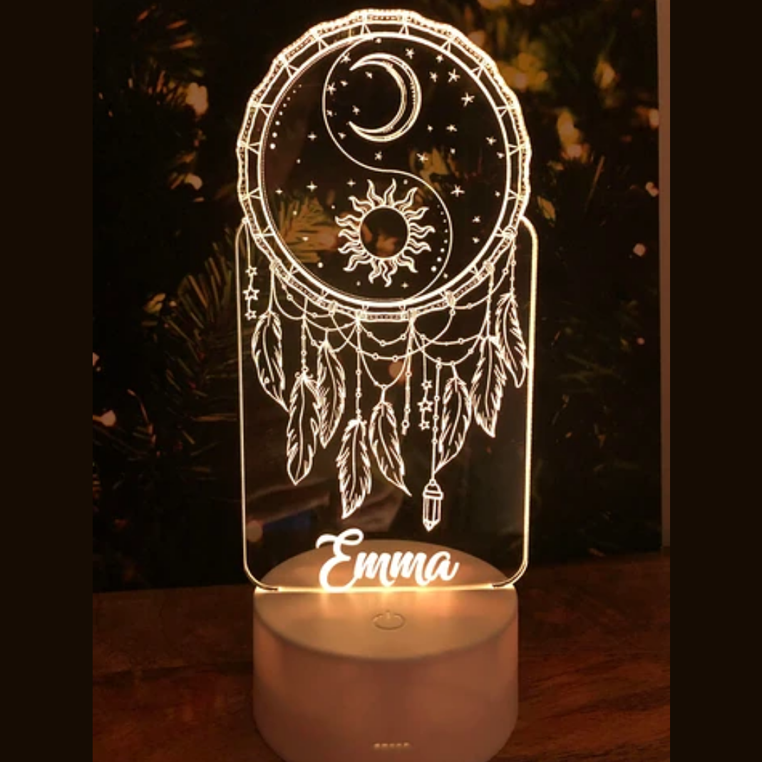 Lampe de chevet Attrape-rêves LED Lumières coloréese personnalisée