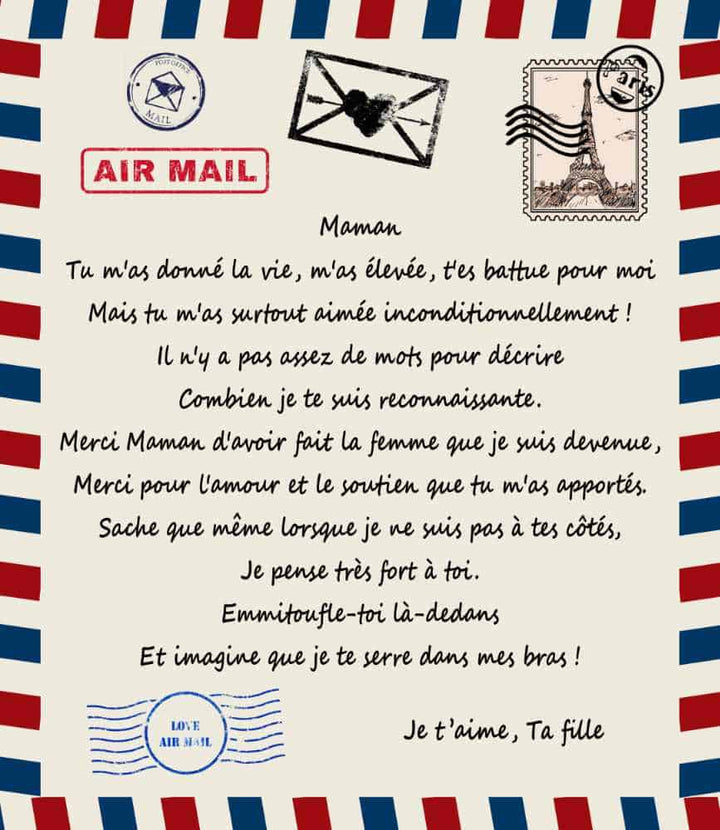 Maman-Couverture plaids polaire Cadeau Fête des mères D-Style
