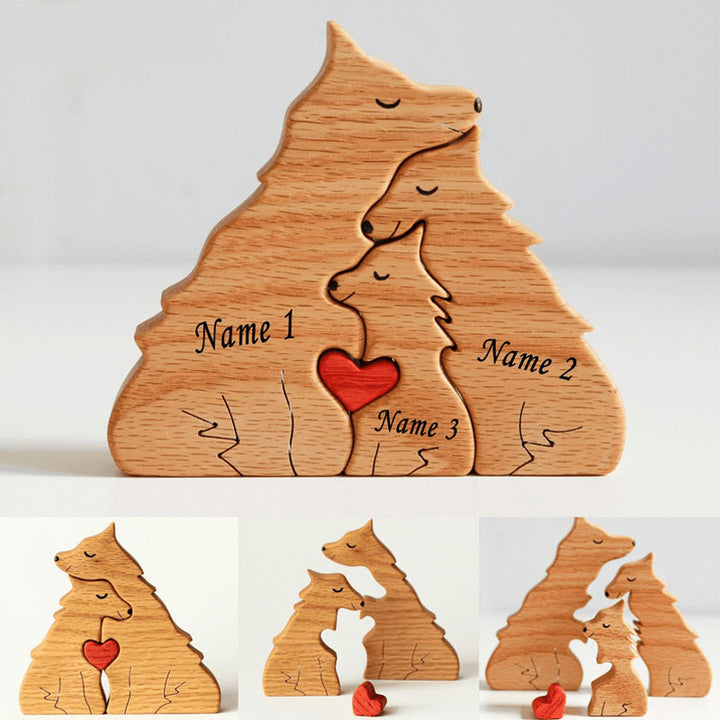 2-10 Prénoms🐺Puzzle de la famille Loup Timber