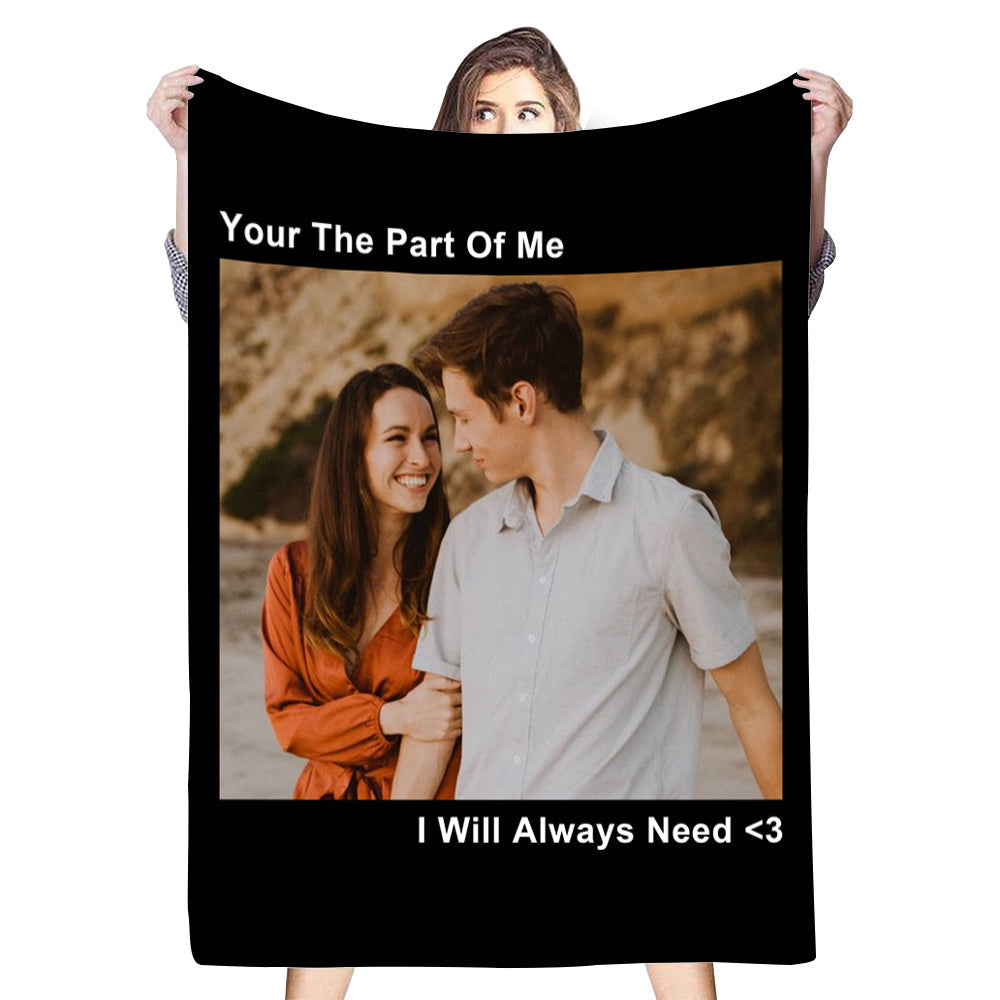 Couverture polaire personnalisée, cadeau pour famille/couple