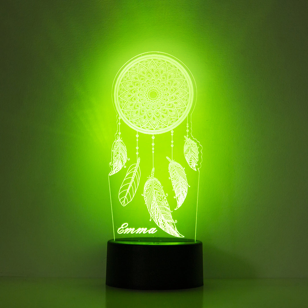 Lampe de chevet Attrape-rêves LED Lumières coloréese personnalisée
