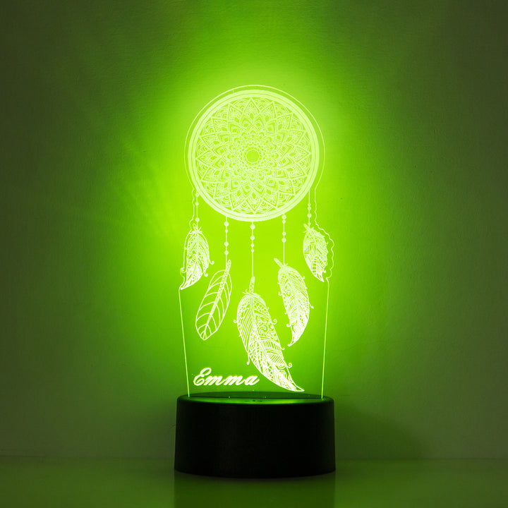 Lampe de chevet Attrape-rêves LED Lumières coloréese personnalisée