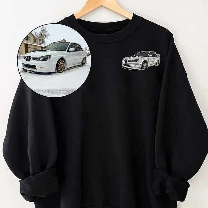 Sweat-shirt brodé de voiture personnalisé