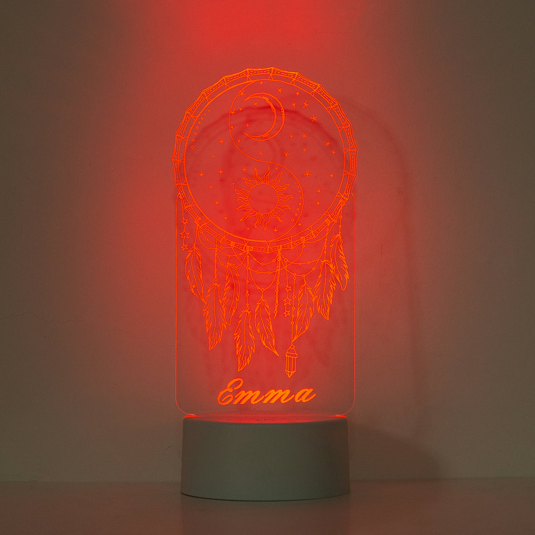 Lampe de chevet Attrape-rêves LED Lumières coloréese personnalisée
