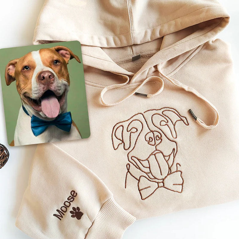 Sweatshirt pour animaux Brodé Personnalisé- à ligne unique