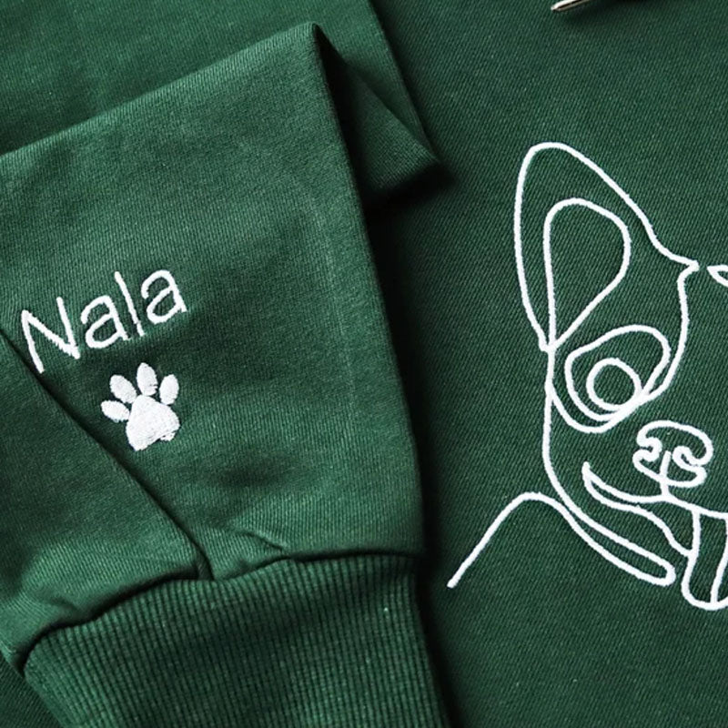 Sweatshirt pour animaux Brodé Personnalisé- à ligne unique