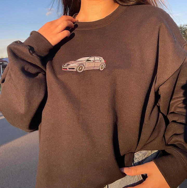 Sweat-shirt brodé de voiture personnalisé