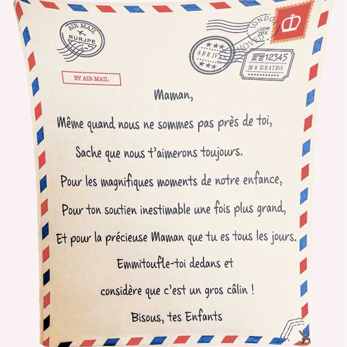 Maman-Couverture plaids polaire Cadeau Fête des mères A-Style