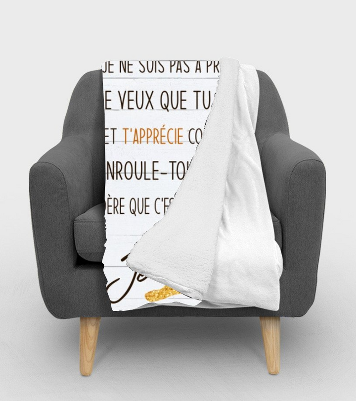 Chère Maman-Couverture plaids polaire Cadeau citron E-Style