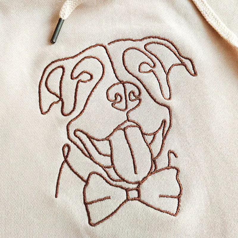 Sweatshirt pour animaux Brodé Personnalisé- à ligne unique