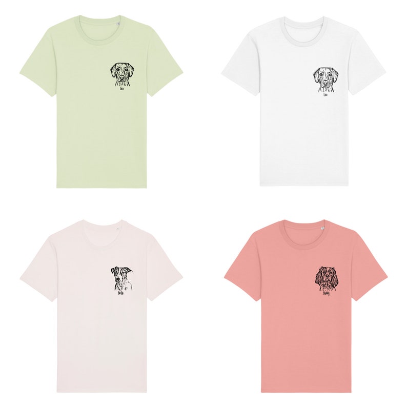 T-shirt  personnalisé de portrait d’animal de compagnie